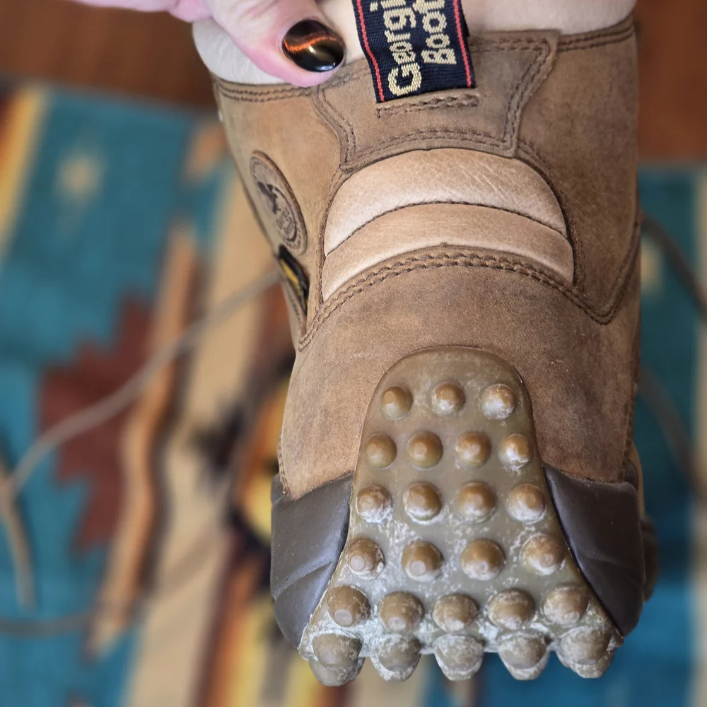 Georgia Boot Tan Leather Lace-Up Boots - Picture 6 of 11